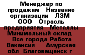 Менеджер по продажам › Название организации ­ ЛЗМ, ООО › Отрасль предприятия ­ Металлы › Минимальный оклад ­ 1 - Все города Работа » Вакансии   . Амурская обл.,Благовещенск г.